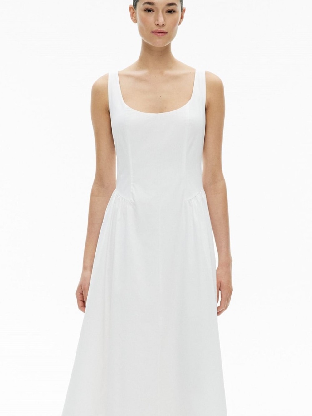Witchery Gathered Panel Dress in white US size 4/AUS size 8 NWOT
